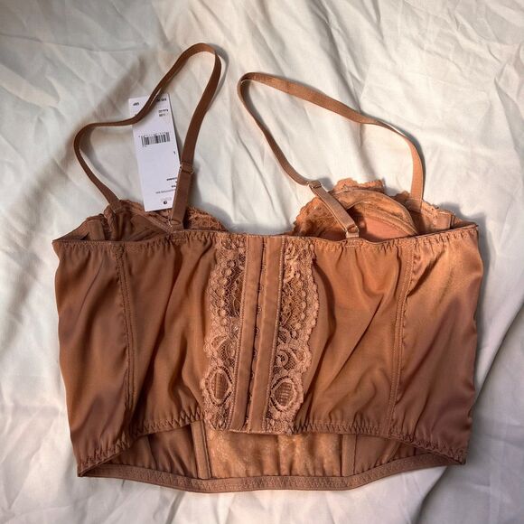 NWT BDG Urban Outfitters Ava brown / beige corset - Large - Picture 3 of 4